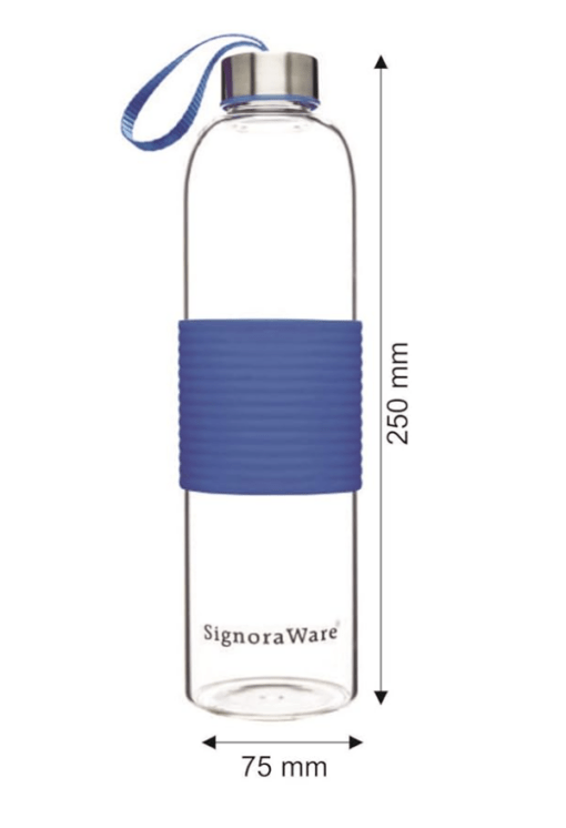 Signoraware Aqua Star Bottle, 750 ML with silicon Sleeve, Multicolor - Image 3